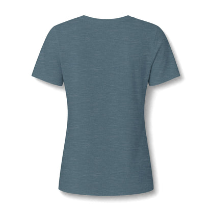 Women's Relaxed Heather CVC V-Neck Tee