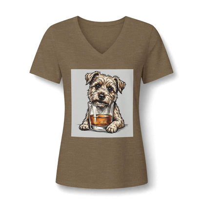 Women's Relaxed Heather CVC V-Neck Tee