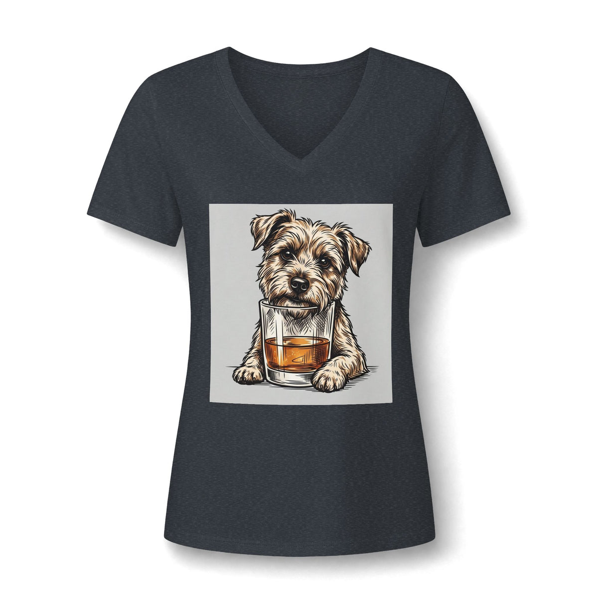 Women's Relaxed Heather CVC V-Neck Tee