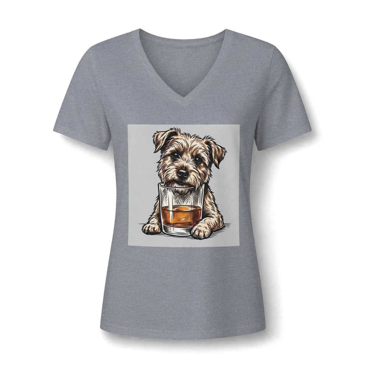 Women's Relaxed Heather CVC V-Neck Tee