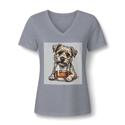 Women's Relaxed Heather CVC V-Neck Tee
