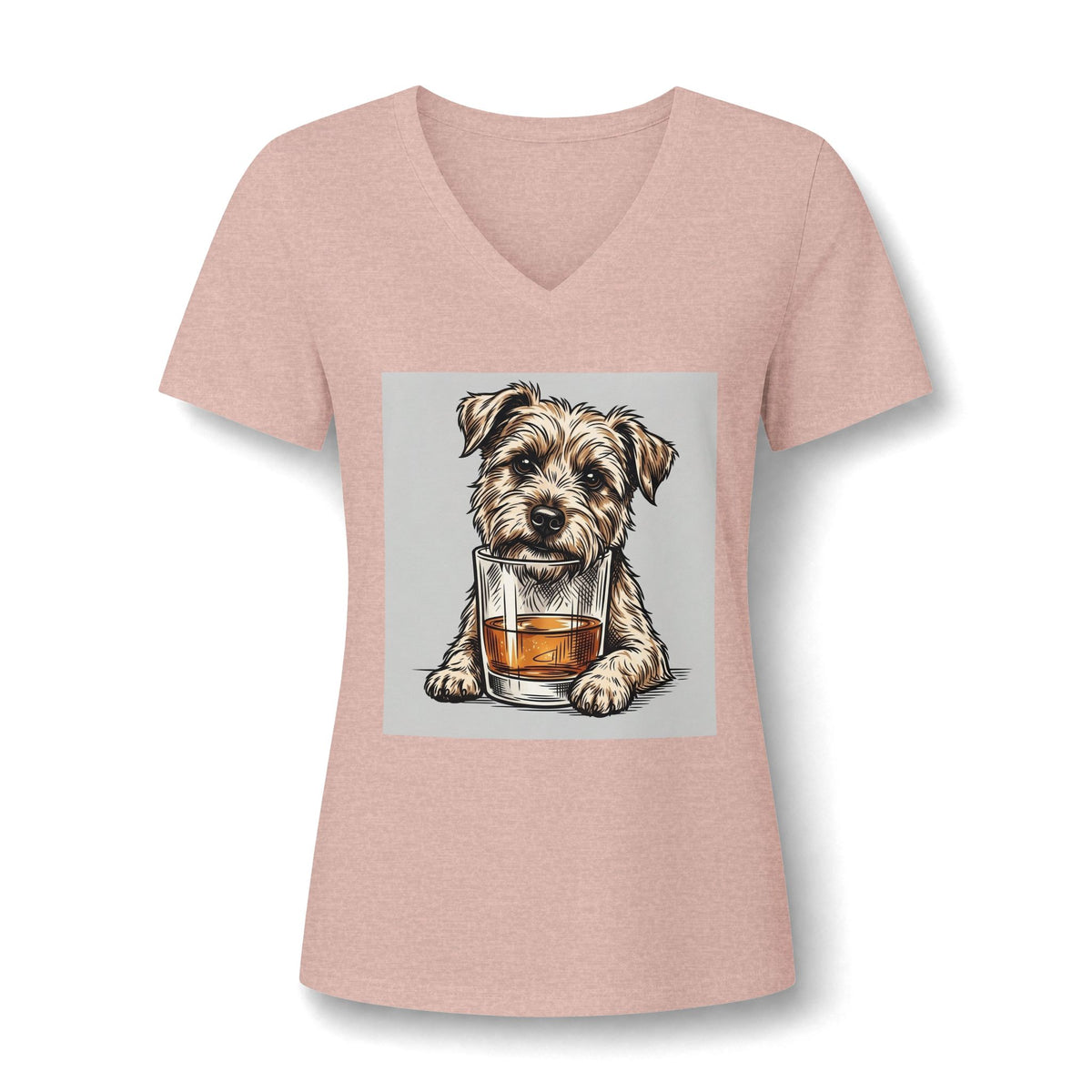 Women's Relaxed Heather CVC V-Neck Tee