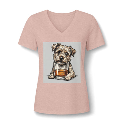 Women's Relaxed Heather CVC V-Neck Tee