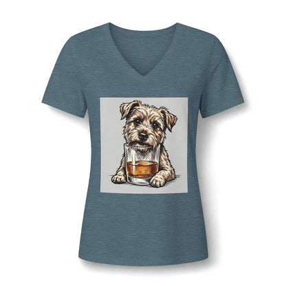 Women's Relaxed Heather CVC V-Neck Tee