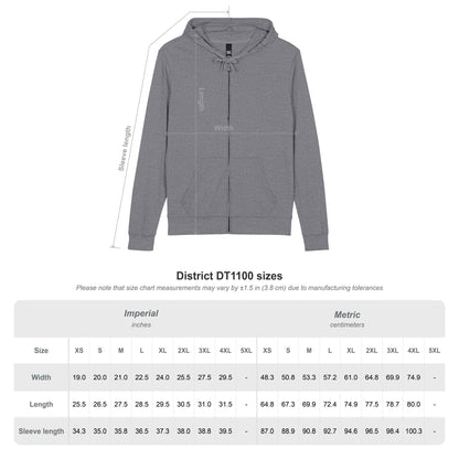 District® Unisex Jersey Full-Zip Hoodie