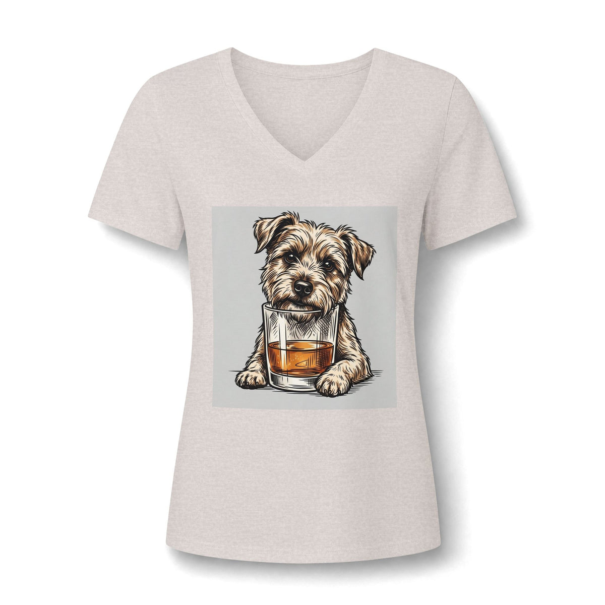 Women's Relaxed Heather CVC V-Neck Tee