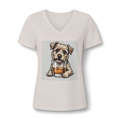 Women's Relaxed Heather CVC V-Neck Tee