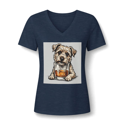 Women's Relaxed Heather CVC V-Neck Tee