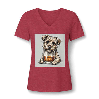 Women's Relaxed Heather CVC V-Neck Tee