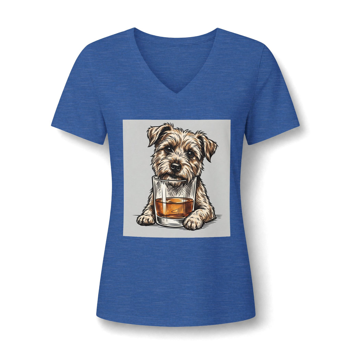 Women's Relaxed Heather CVC V-Neck Tee