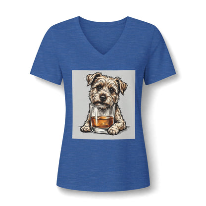 Women's Relaxed Heather CVC V-Neck Tee