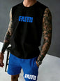 Men's Printed Sleeveless Tank Top and Shorts Set: Casual, Sports, and Leisure Summer Outfits