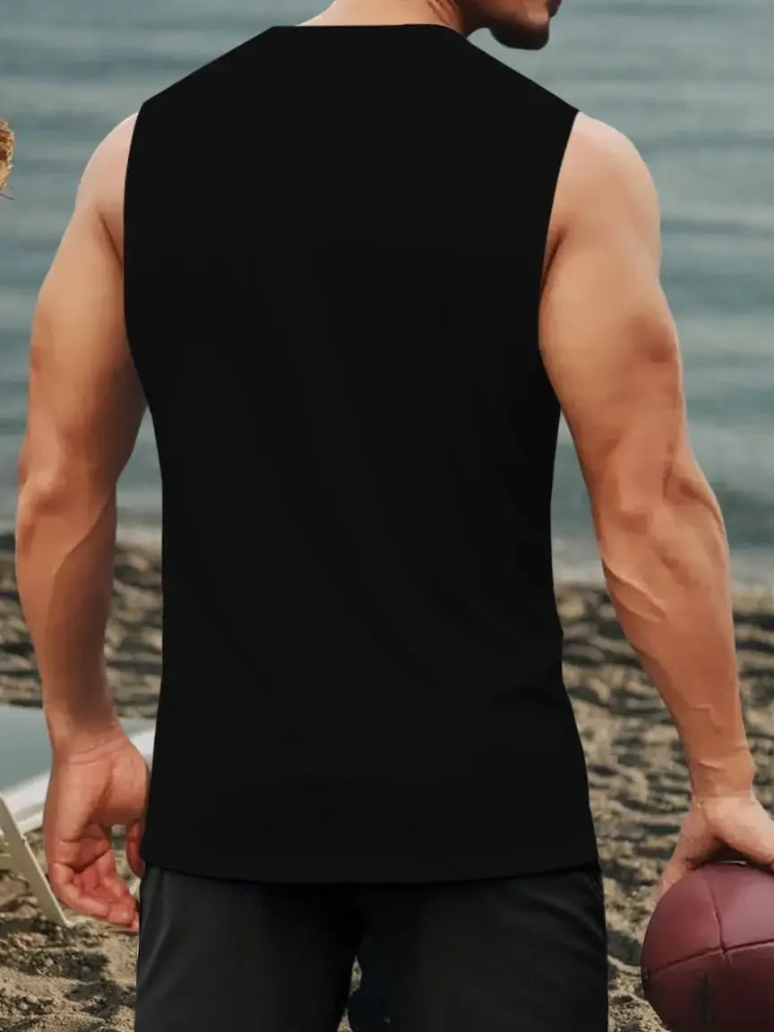 Men's Tank Top Sets 2026 Summer Quick drying 2 piece set beach jogging set crewneck men's suits sports seaside oversize running
