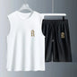 Men's Tank Top Sets 2026 Summer Quick drying beach seaside clothing set sports Sportswear  Breathable oversize running
